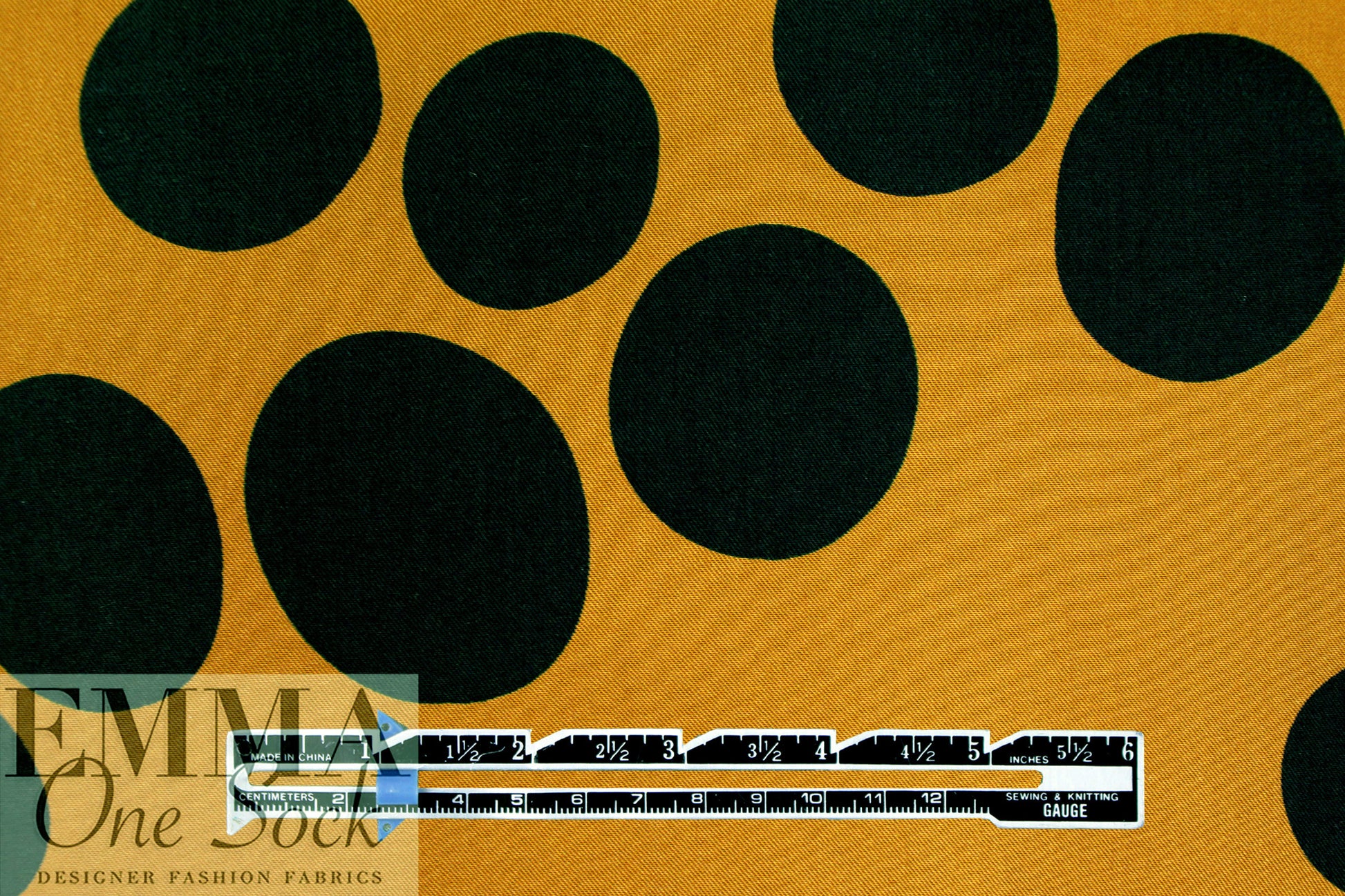 MTM ECOVERO viscose twill Oeko-Tex cert., dijon dot 1.75 yd