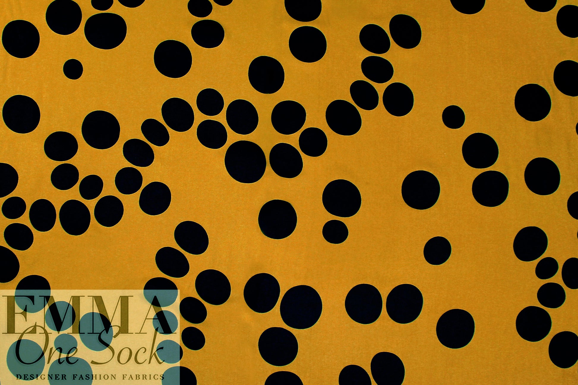 MTM ECOVERO viscose twill Oeko-Tex cert., dijon dot 1.5 yd