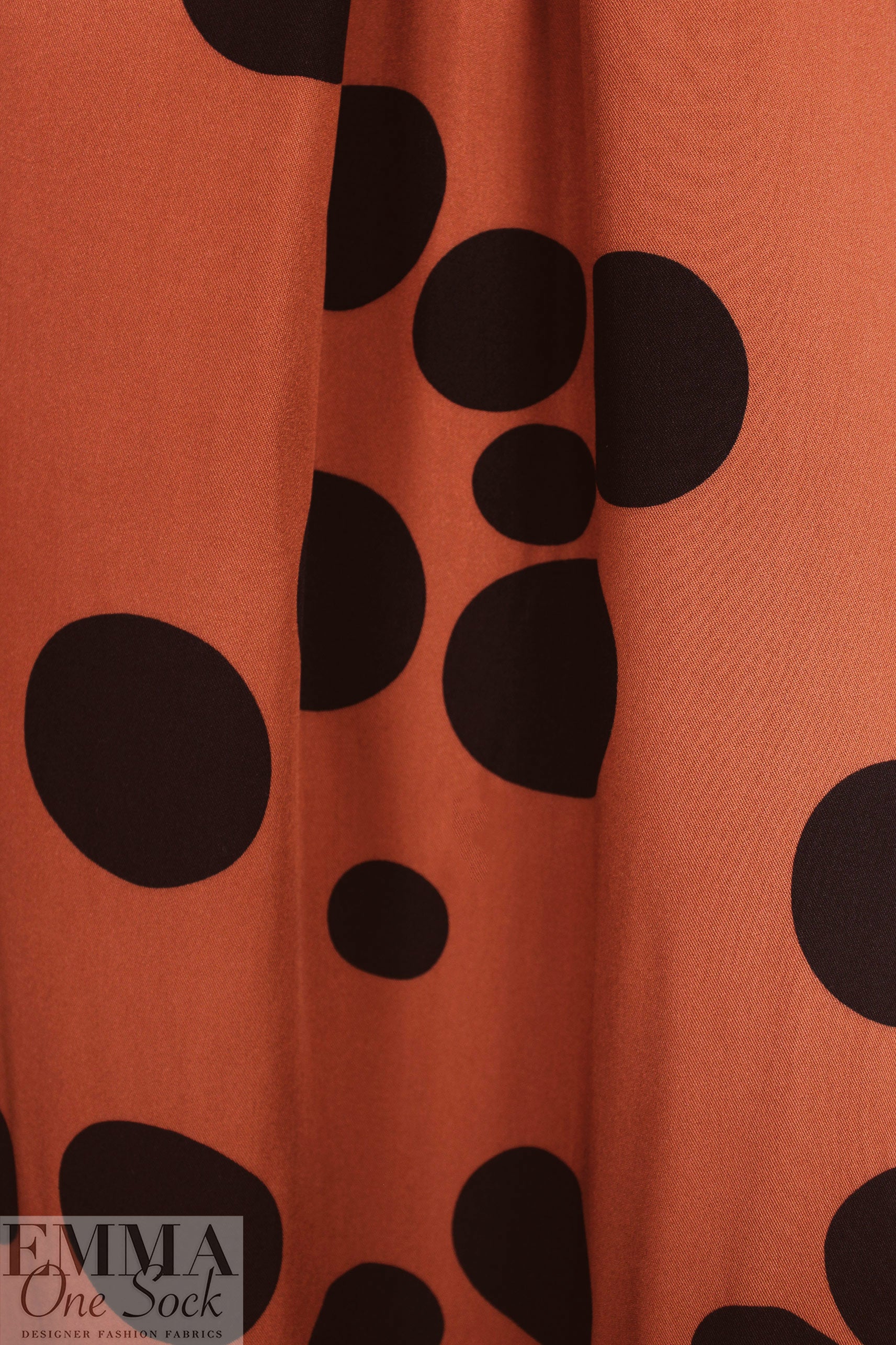 MTM ECOVERO viscose twill Oeko-Tex cert., sienna dot 1.625 yd