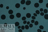 MTM ECOVERO viscose twill Oeko-Tex cert., dark teal dot 1.25 yd