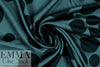 MTM ECOVERO viscose twill Oeko-Tex cert., dark teal dot .75 yds