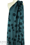 MTM ECOVERO viscose twill Oeko-Tex cert., dark teal dot .625 yds