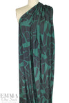 MTM ECOVERO jersey Oeko-Tex cert., 'odd puzzle' - green/grey .5 yds