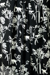 black/cream jungle sihouette Eco Vero viscose woven 1.5 yd