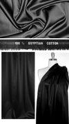 Giza 100% egyptian cotton shirting - black .75 yds