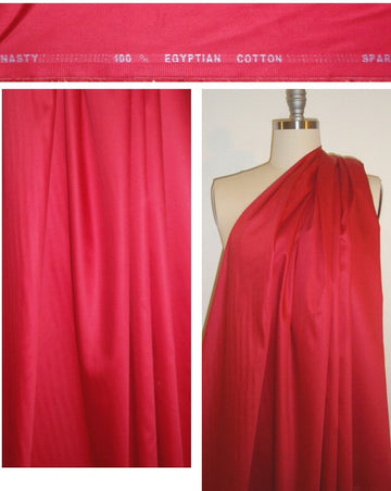 Giza 100% egyptian cotton shirting - red .75 yds