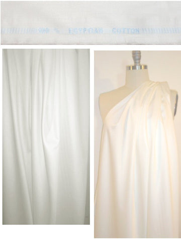 Giza 100% egyptian cotton shirting - swiss ivory 1.5 yds