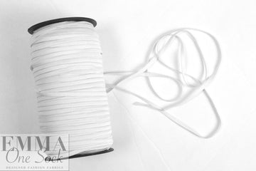 1/4-inch wide BRAIDED elastic - white