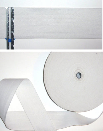 J0nes NY white 2.5-inch wide elastic