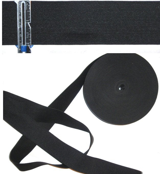 J0nes NY black 2-inch wide elastic