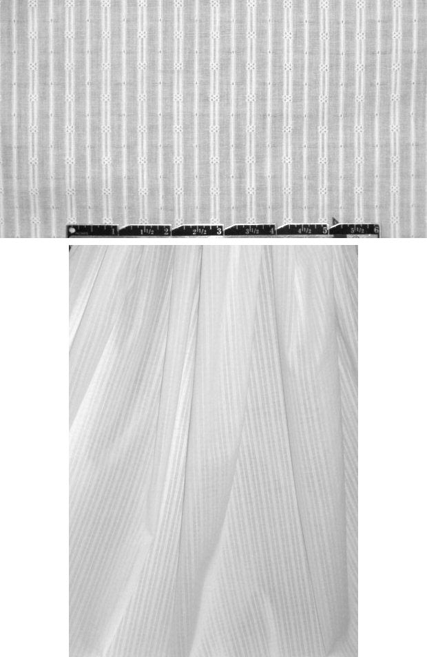 flower-stripe all cotton eyelet - white