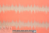 NY designer embroidered voile - coral/platinum static