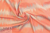 NY designer embroidered voile - coral/platinum static 1.75 yd