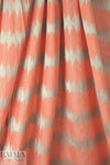 NY designer embroidered voile - coral/platinum static 1.75 yd