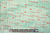 NY designer printed, embroidered silk/linen - coral stripe