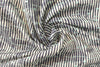 NY designer printed, embroidered silk/linen - mint stripe