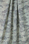 NY designer printed, embroidered silk/linen - mint stripe