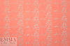 NY designer embroidered voile - coral/platinum squares