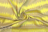 NY designer embroidered voile - khaki/lemon static