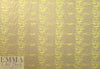 NY designer embroidered voile - khaki/lemon squares