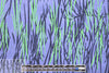 NY designer printed, embroidered raw silk - wisteria jungle .875 yds
