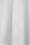 embroidered cotton striped damask - white