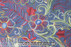 flowery embroidered lightweight blue denim