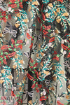 dragonfly floral embroidered sheer mesh 1.25 yd