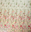 garden floral embroidered sheer mesh - pink/butter 1.34 yds