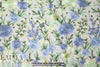 garden floral embroidered sheer mesh - blue/butter 1.25 yds
