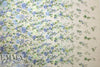 garden floral embroidered sheer mesh - blue/butter 1.5 yds