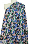 famous designer colorful leaves embroidered organza