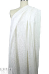 NY designer soft white embroidered cotton gauze