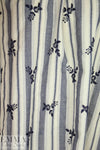 CA designer embroidered cotton damask stripe woven