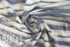 CA designer embroidered border cotton damask stripe woven 1.75 yd