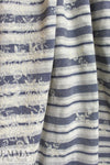 CA designer embroidered border cotton damask stripe woven 1.75 yd