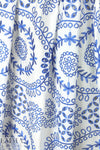 CA designer blue/white embroidered cotton eyelet