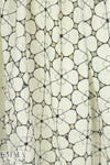 NY designer black/ivory embroidered cotton voile