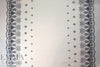 NY designer double border emb. cotton woven - navy