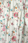 CA designer floral embroidered cotton stretch woven