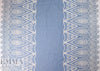 NY designer double border embroidered denim woven 1.875 yds