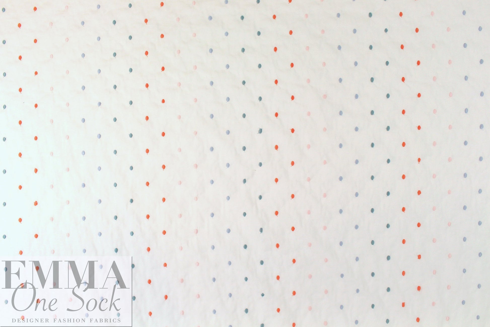embroidered cotton/rayon woven, ombre dot 2 yd