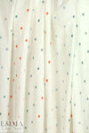 embroidered cotton/rayon woven, ombre dot