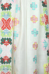 Mi11y folk art embroidered white linen