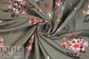 Italian floral embroidered novelty plaid suiting