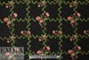 NY designer lattice embroidered viscose woven - black