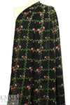 NY designer lattice embroidered viscose woven - black