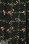 NY designer lattice embroidered viscose woven - black