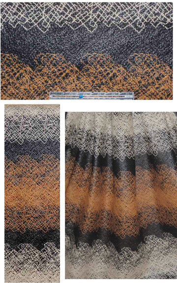 Derek L. cotton scramble embroidered poly sheer