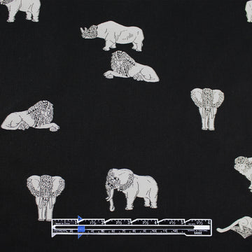 Italian 'safari kingdom' fine cotton jacquard shirting 1.375 yds